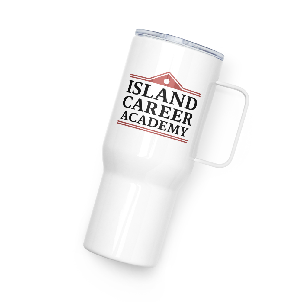 Travel mug with a handle