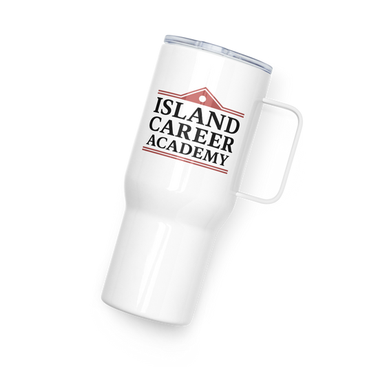 Travel mug with a handle