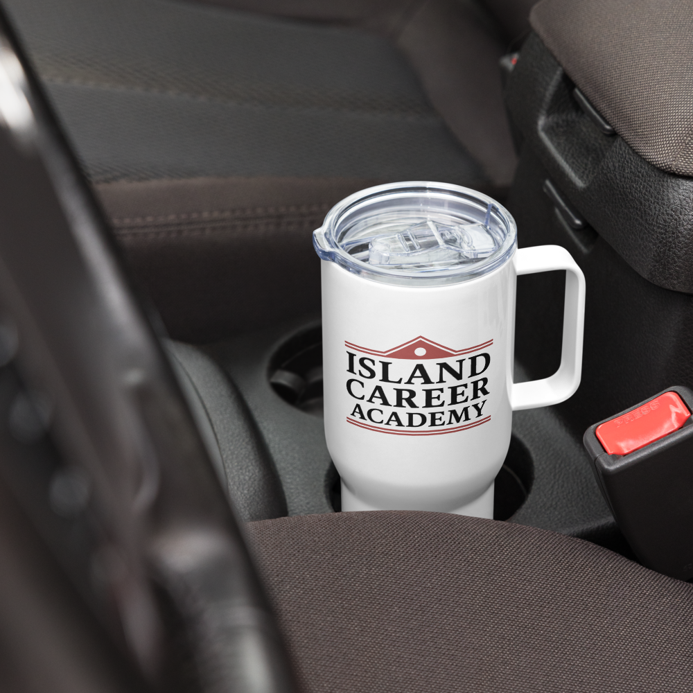 Travel mug with a handle