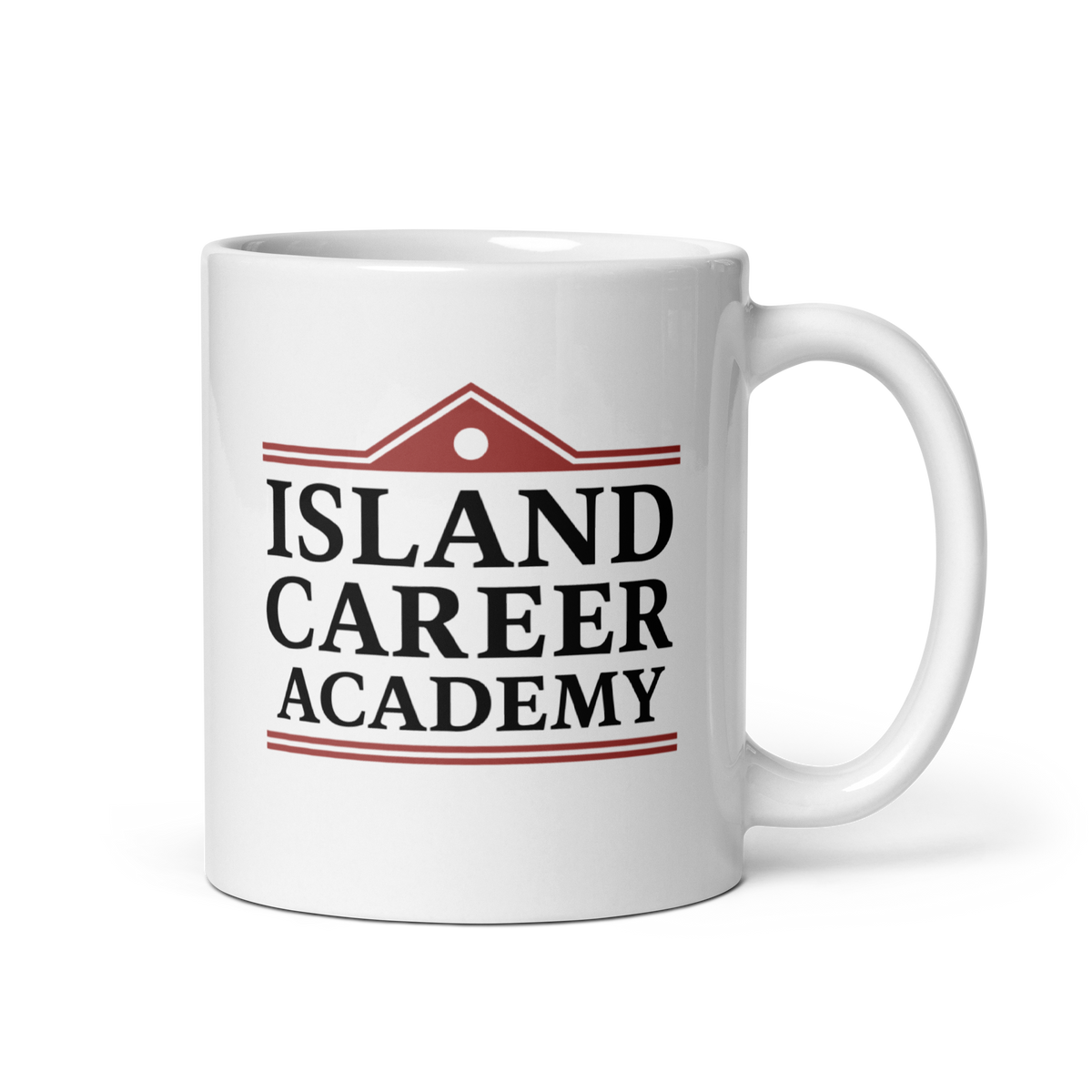 White glossy mug